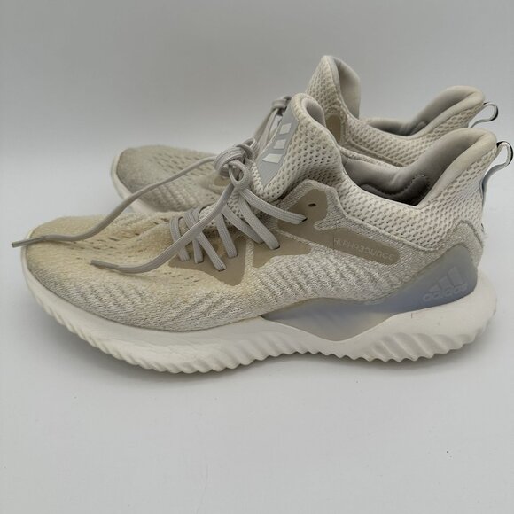 Adidas Alphabounce Mens Size 10.5 White Running Shoes ID AQ0572 - Picture 4 of 9